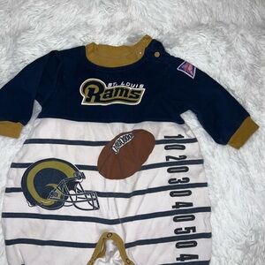 St. Louis Rams Vintage Baby Jumper Onesie LA Rams sz 24 Month NFL Play Football
